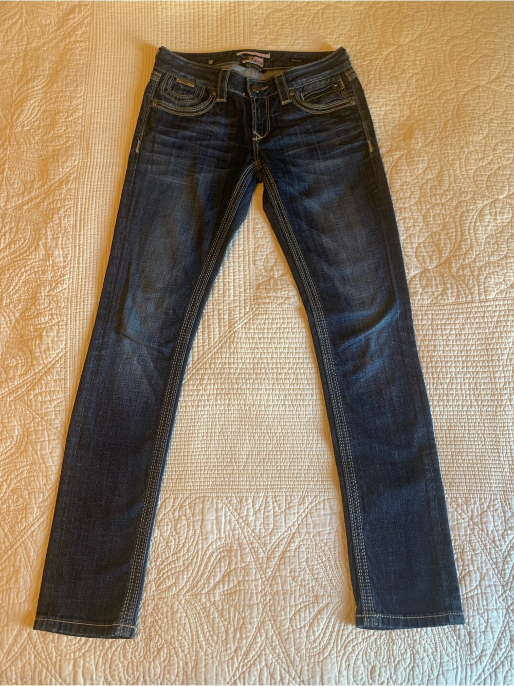 Y2K style ReRock for Express Low Rise Skinny Jeans